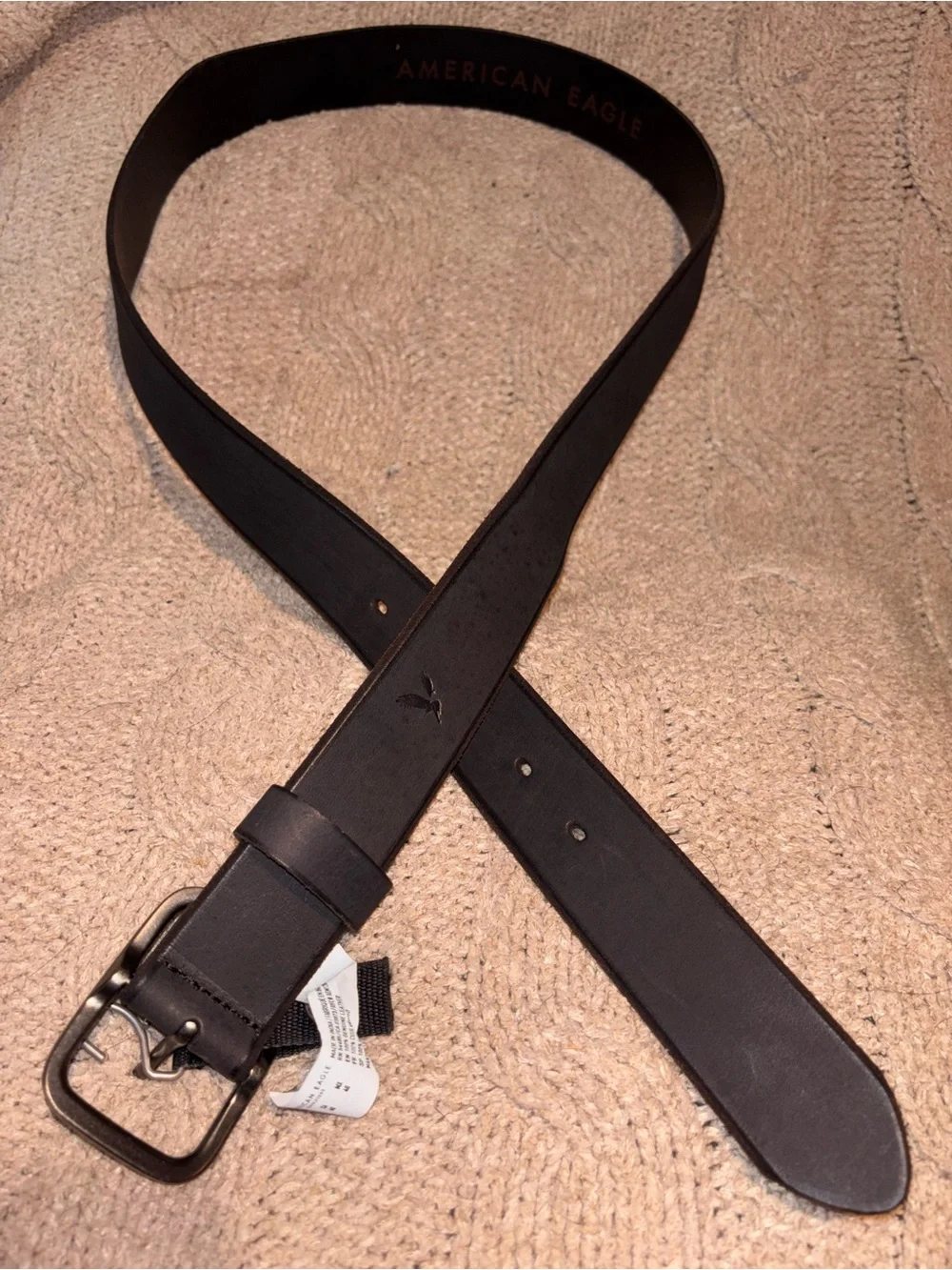 American Eagle Black Genuine Leather Belt Men’s Size 40 NWT